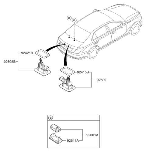 2019 Hyundai Genesis G90 Pad-Sealing,LH Diagram for 92530-D2000