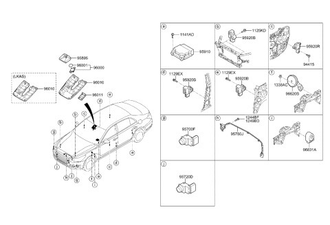 2017 Hyundai Genesis G90 Relay & Module Diagram 1