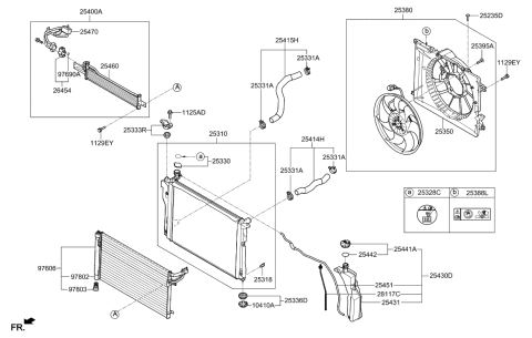 2010 Hyundai Elantra Touring Condenser Assembly-Cooler Diagram for 97606-D2300