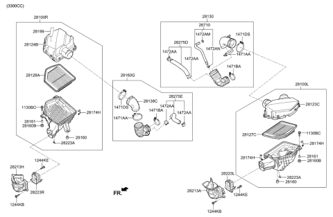 2018 Hyundai Genesis G90 Shield-Air Intake Diagram for 28226-D2000