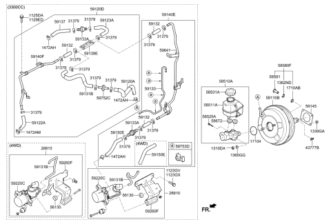 2017 Hyundai Genesis G90 Booster Assembly-Brake Diagram for 59110-D2250