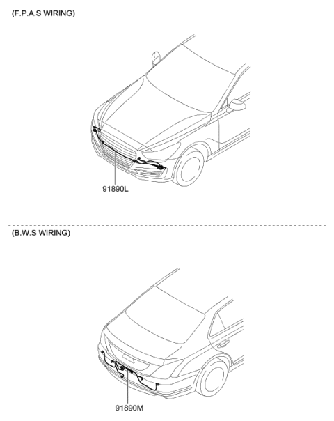 2018 Hyundai Genesis G90 Wiring Harness-F.P.A.S Diagram for 91840-D2030