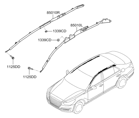 2018 Hyundai Genesis G90 Air Bag System Diagram 2