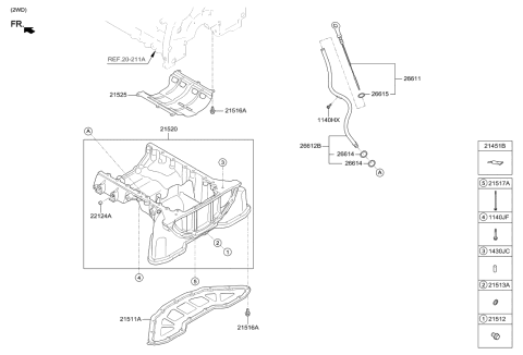 2017 Hyundai Genesis G90 Belt Cover & Oil Pan Diagram 2