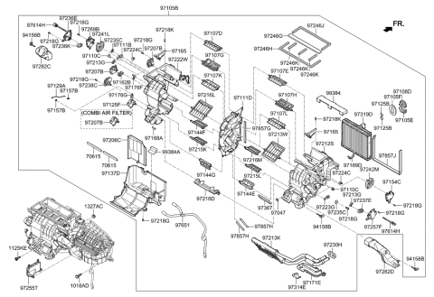 2018 Hyundai Genesis G90 Heater System-Heater & Blower Diagram 1