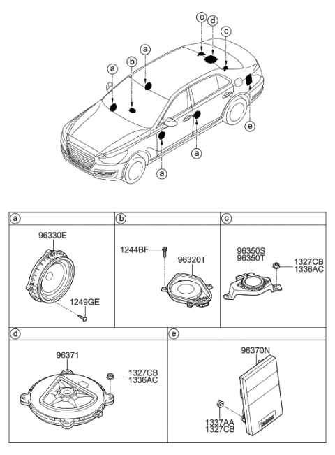 2019 Hyundai Genesis G90 Speaker Diagram