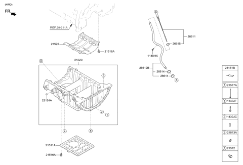 2017 Hyundai Genesis G90 Belt Cover & Oil Pan Diagram 3