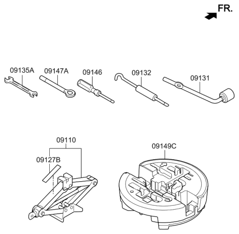 2017 Hyundai Genesis G90 OVM Tool Diagram