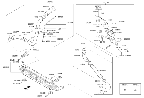 2019 Hyundai Genesis G90 Bracket-INTERCOOLER Lower Mounting Diagram for 28259-3L150