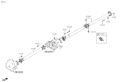 2017 Hyundai Genesis G90 Propeller Shaft Diagram 1