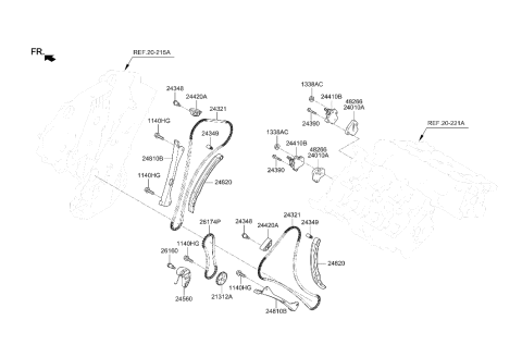 2017 Hyundai Genesis G90 Camshaft & Valve Diagram 2