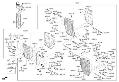 2013 Hyundai Azera Transmission Valve Body Diagram