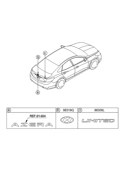 2012 Hyundai Azera Emblem Diagram