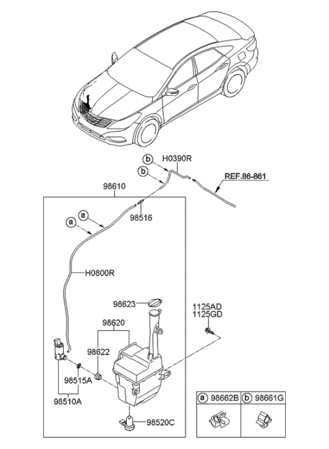 2012 Hyundai Azera Windshield Washer Diagram