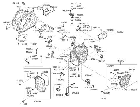 2013 Hyundai Azera Auto Transmission Case Diagram