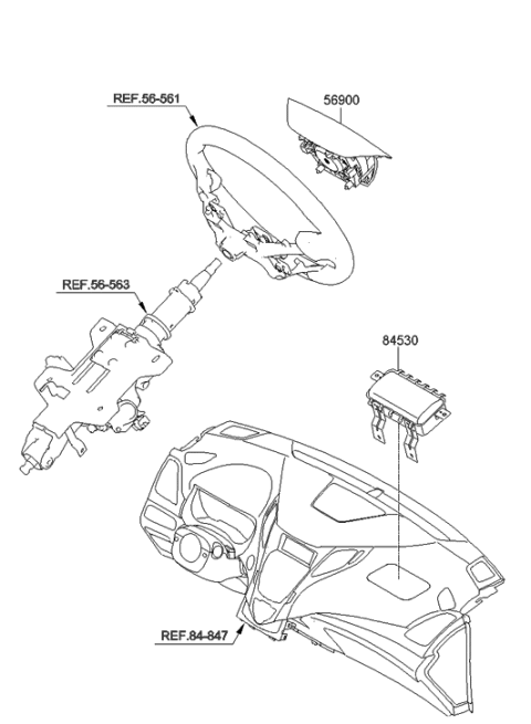 2011 Hyundai Azera Air Bag System Diagram 2