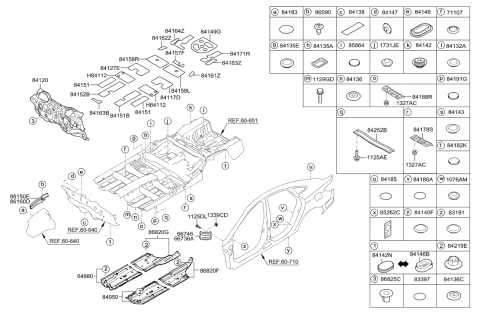 2012 Hyundai Azera Isolation Pad & Plug Diagram