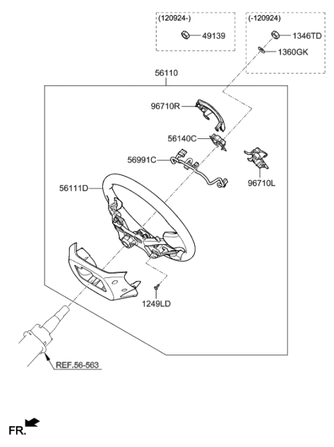 2014 Hyundai Azera Plate Assembly-Horn Diagram for 56942-3V000