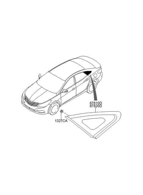 2014 Hyundai Azera Quarter Window Diagram