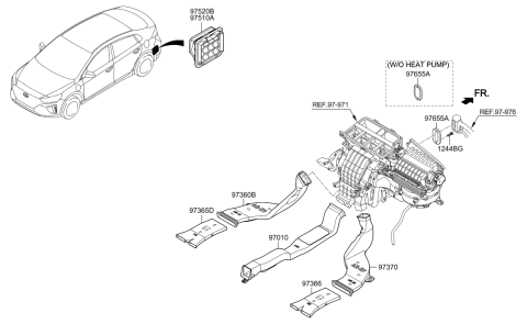 2017 Hyundai Ioniq Heater System-Duct & Hose Diagram