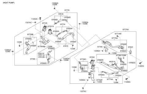 2019 Hyundai Ioniq Sensor Assembly-Temperature Diagram for 97615-E4000