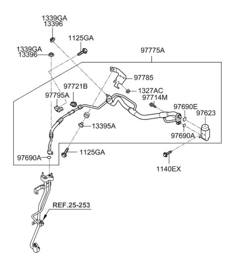 2019 Hyundai Ioniq Air conditioning System-Cooler Line Diagram 2