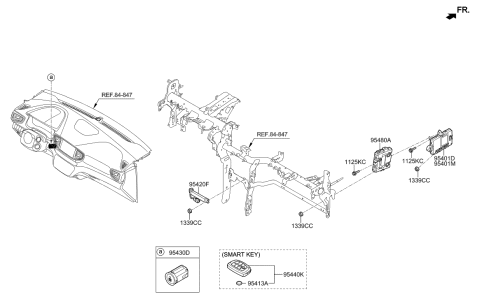 2019 Hyundai Ioniq Brake Control Module And Receiver Unit Assembly Diagram for 95400-G7840