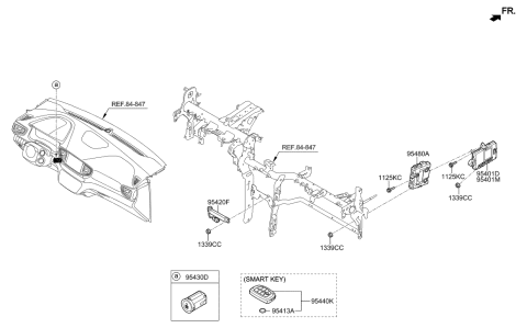 2023 Hyundai Elantra N SWTICH Assembly-Button Start Diagram for 95430-G7500-WMP