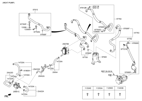2023 Hyundai Elantra N 3Way Valve-Coolant Diagram for 25661-G7500