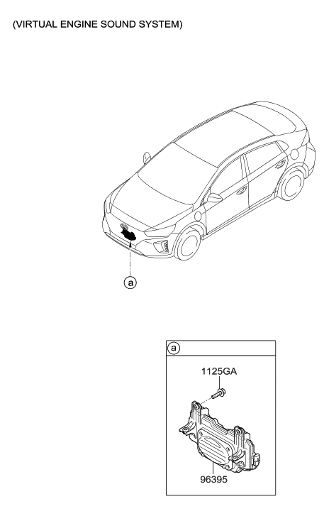 2019 Hyundai Ioniq Vess Speaker Assembly Diagram for 96395-G7000