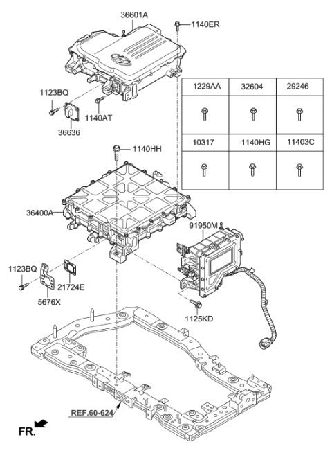 2018 Hyundai Ioniq Junction Box Assembly-High Voltage Diagram for 91950-G7100