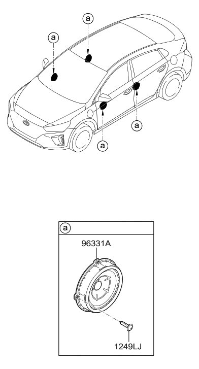 2019 Hyundai Ioniq Electric Speaker Diagram 1