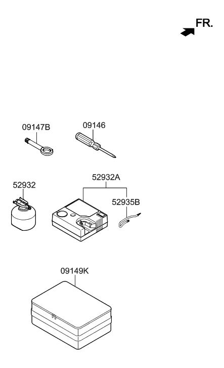 2018 Hyundai Ioniq Electric OVM Tool Diagram
