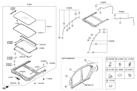 2019 Hyundai Ioniq Sunroof Diagram