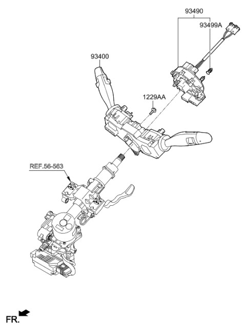 2018 Hyundai Ioniq Electric Multifunction Switch Diagram