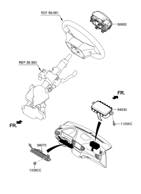 2017 Hyundai Ioniq Hybrid Air Bag System Diagram 1