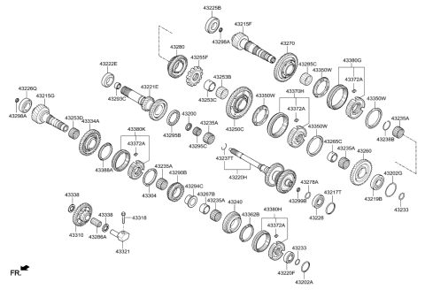 2017 Hyundai Ioniq Hybrid Transaxle Gear-Manual Diagram 1
