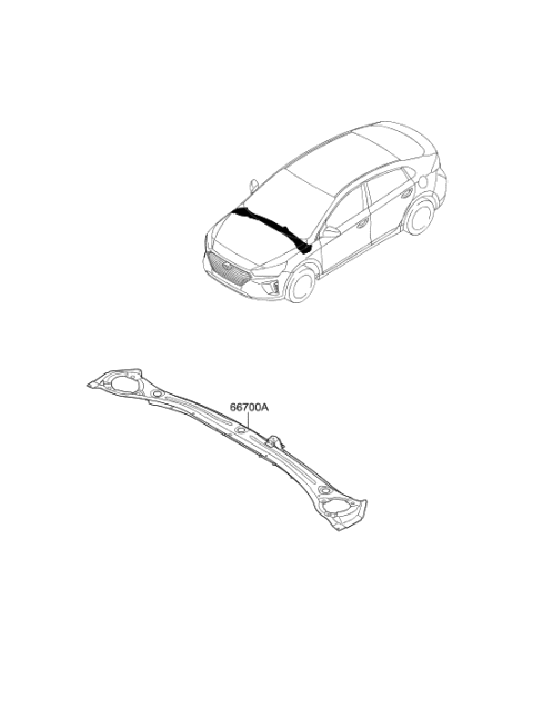 2019 Hyundai Ioniq Cowl Panel Diagram