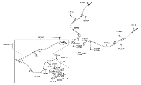 2018 Hyundai Ioniq Cable Assembly-Parking Brake,LH Diagram for 59760-G2400