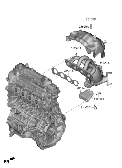 2019 Hyundai Ioniq Hybrid Exhaust Manifold Diagram