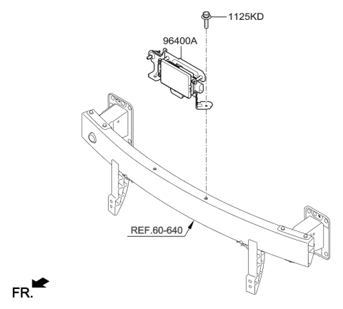 2019 Hyundai Ioniq Unit Assembly-Smart Cruise Control Diagram for 96400-G2100