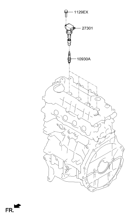 2017 Hyundai Ioniq Hybrid Spark Plug & Cable Diagram