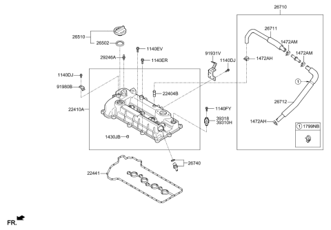 2006 Hyundai Entourage Sensor-Camshaft Position Diagram for 39350-2B070