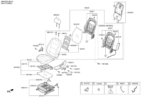 2018 Hyundai Ioniq Hybrid Front Seat Diagram 2