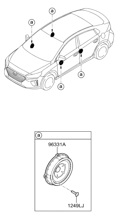 2017 Hyundai Ioniq Hybrid Speaker Diagram 1