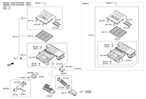 2017 Hyundai Ioniq Hybrid Air Cleaner Diagram 2