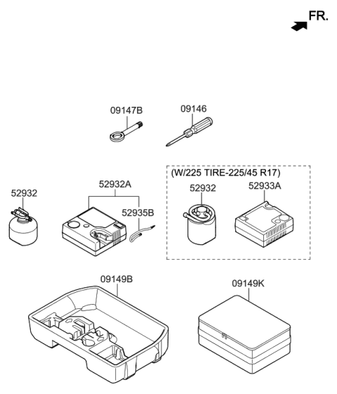 2017 Hyundai Ioniq Case-Mobility Kit Diagram for 09149-G7900