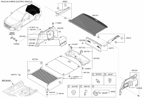 2018 Hyundai Ioniq Hybrid Luggage Compartment Diagram 2