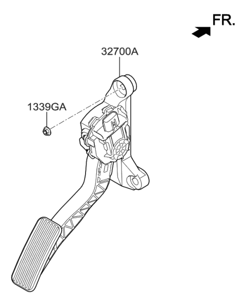 2018 Hyundai Ioniq Hybrid Accelerator Pedal Diagram