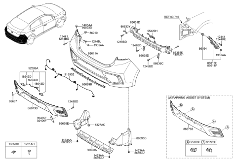 2017 Hyundai Ioniq Wiring Harness-BWS Extension Diagram for 91890-G2100